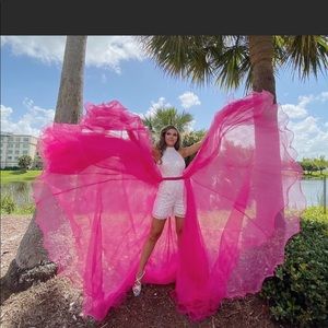 Ashley Lauren Overskirt Sz 8 Fuschia Pageant